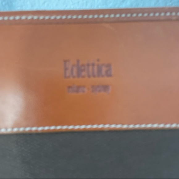 ECLETTICA tote.  Great stitching in handles.  Fits laptop.  Used once. - Picture 2 of 14